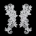 thumbnail image 1 of Patch Motif Floral Venise Dentelle Appliquée Brodée pour Mariée (2 Pcs) (Blanc), 1 of 2
