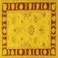 thumbnail image 1 of Ahgly Company Machine Washable Indoor Square Oriental Yellow Traditional Area Rugs, 6' Square, 1 of 4