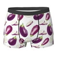 thumbnail image 6 of Men's Boxer Briefs, purple Eggplant slices Soft Comfy Mens Underwear Boxer Briefs Breathable With Widen Waist, 6 of 7