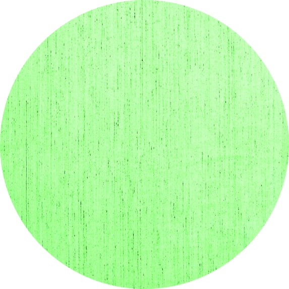 Ahgly Company Indoor Round Solid Green Modern Area Rugs, 4' Round