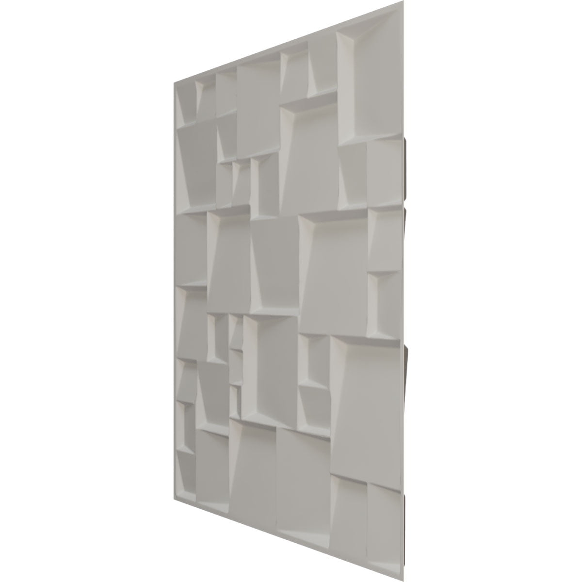 Ekena Millwork 19 5/8"W x 19 5/8"H Modern Square EnduraWall Decorative 3D Wall Panel, Universal Aged Metallic Weathered Steel (12-Pack for 32.04 Sq. Ft.)