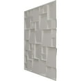 thumbnail image 4 of Ekena Millwork 19 5/8"W x 19 5/8"H Modern Square EnduraWall Decorative 3D Wall Panel, Universal Aged Metallic Weathered Steel (Covers 2.67 Sq. Ft.), 4 of 6