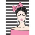 thumbnail image 3 of Pavlova, Martina 17x24 Black Modern Framed Museum Art Print Titled - Bow Girl II, 3 of 5