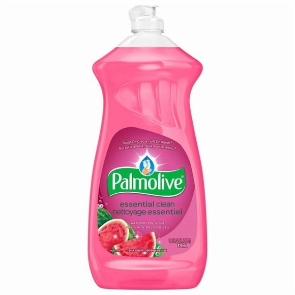 Palmolive Essential Clean Savon à Vaisselle Liquide, Détergent à Vaisselle Parfum Melon D\'eau, Bouteille de 828 ml, Palmolive Melon D\'eau 828 ml