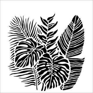 Pa Ess Stencil 6x6 Tropical Leaves