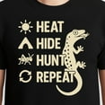 thumbnail image 3 of Heat Hide Hunt Repeat T-Shirt – Leopard Gecko Pet Lovers – Unisex Casual Wear, 3 of 6