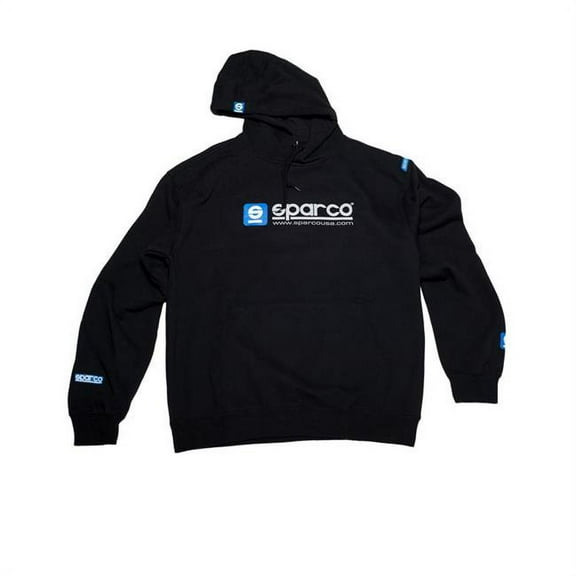 Sparco Large Black Hooded Sweatshirt