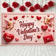 thumbnail image 3 of Cupid Themed Valentine's Day Banner Heart Pattern Love Display Red Color Romantic Heart Backdrop for Valentine's Day Party Romantic Dinner Couple Celebration, 3 of 9
