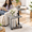 Gray Walnut, variant on Black Walnut Rolling Swivel End Table with Adjustable Height and Wheels