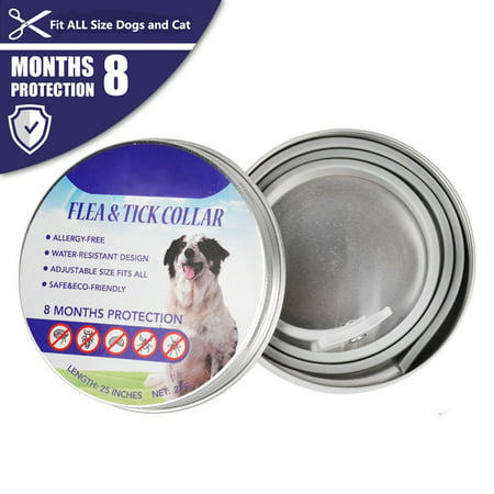 Flea and Tick Collar for Dog Cat,1 Pieces Waterproof Pest Control Collars-8 Months Protection-Anti-Parasite Collar,Adjustable 25” Length Fits for Small Medium Large Pets Natural & (Best Natural Flea Collar For Dogs)