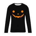 thumbnail image 5 of FDGIU Men's Halloween Graphic Tees Men Fashion Casual Print Sports Long Sleeves Round-Neck Blouses Shirts Casual Shirts, 5 of 5