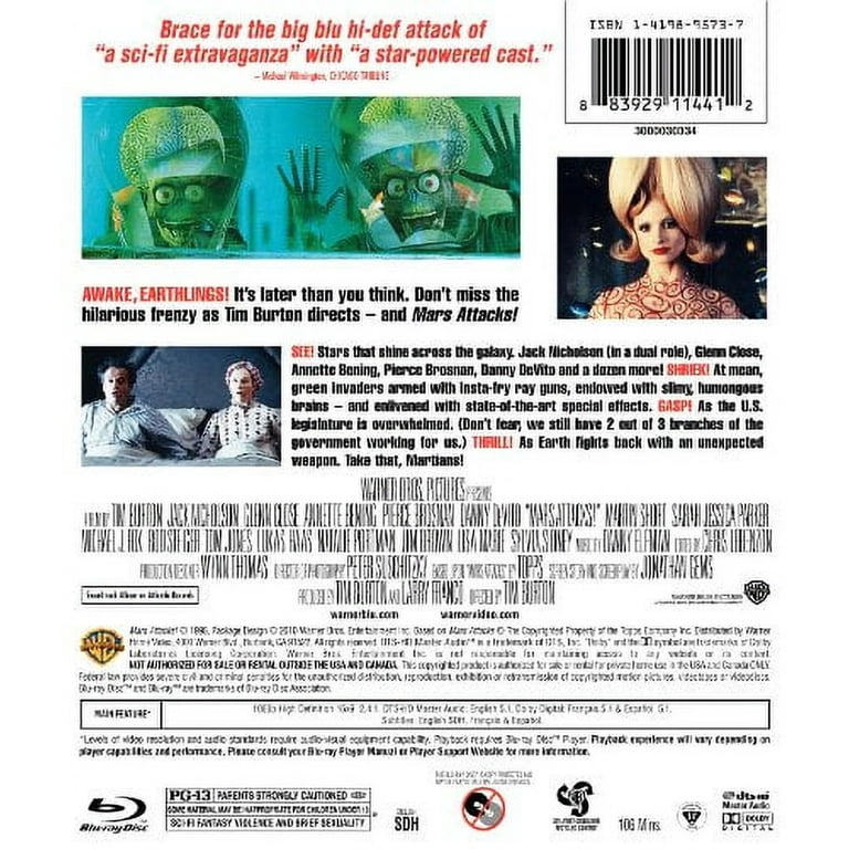 Warner Home Video: Mars Attacks! Sci-Fi & Fantasy Blu-ray