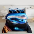 thumbnail image 2 of jejeloiu Blue Sport Car Queen Comforter Set,Speed Game Car Bedding Comforter Set For Racing Gamer Reversible 3 Pieces, 2 of 8