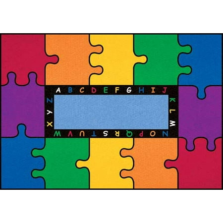 8.5” x 11’ 9”Learning Carpets Cut Pile ABC Puzzle Kids Rug