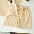 thumbnail image 4 of Nwiuh Boys Pajamas 100% Cotton Toddler 2 Piece Short Sleeve Pjs Kids Summer Sleepwear Clothes Set (140, Khaki), 4 of 5