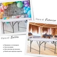 thumbnail image 4 of Mesa Plegable Jardin Exterior Portatil Redonda Color Blanco 152cm, 4 of 8
