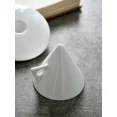 thumbnail image 7 of New special-shaped pure white pointed cup and saucer ceramic bone China cup couple creative coffee cup and saucer set (White,50ml), 7 of 7