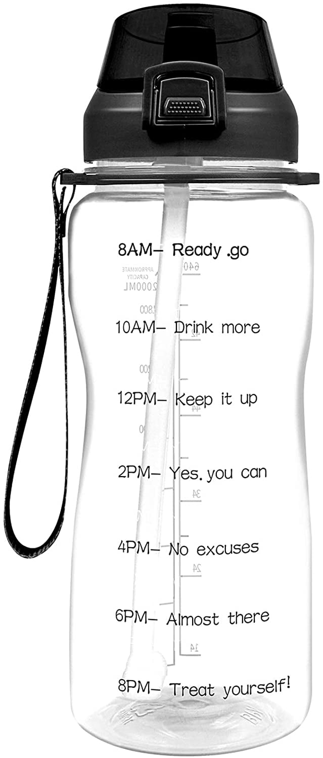 Water Jug with Time Marker black 