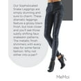 thumbnail image 7 of MeMoi Sophisticated Metallic Snakeskin Leggings - Womens - Female (Medium/Large, Black), 7 of 7