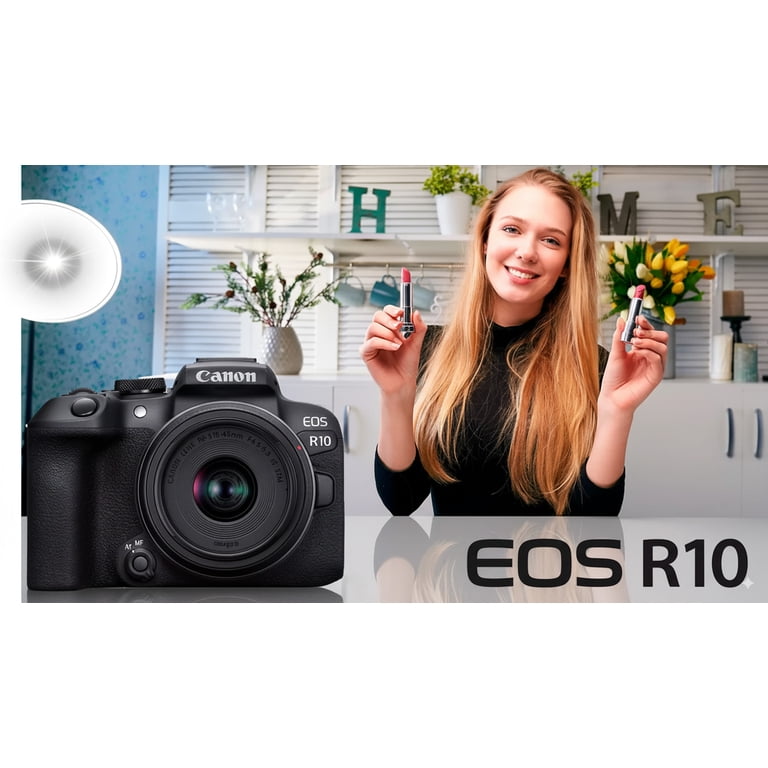 Canon EOS R10 Mirrorless Camera with RF-S 18-45mm Lens Kit and