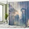 thumbnail image 5 of Ambesonne Nature Shower Curtain, Rain Storm Clouds Sky, 69"Wx70"L, Blue White, 5 of 5