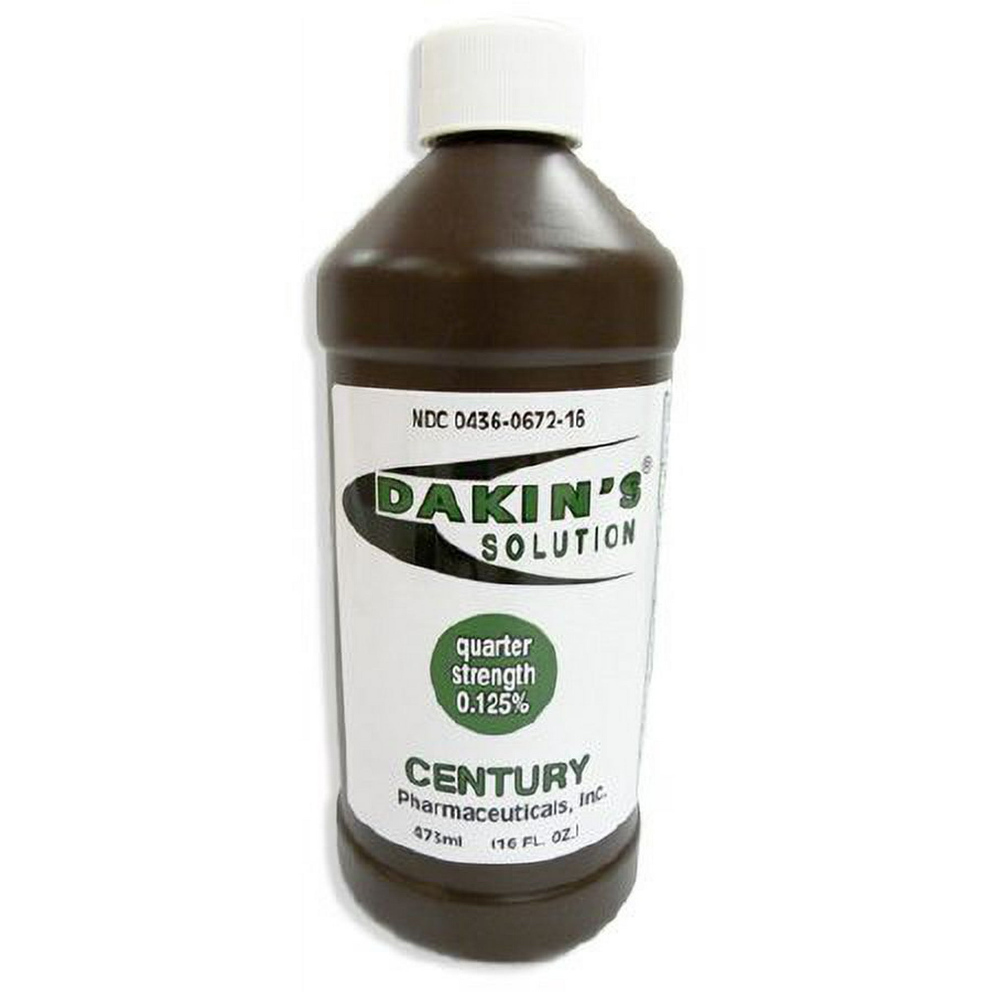 Dakin's Solution-Quarter Strength Sodium Hypochlorite 0.125% Wound Therapy for Acute and Chronic Wounds 16 oz (Pack of 6)