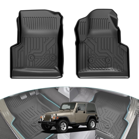 Alfombrillas Hyundai Jeep Wrangler TJ 1997-2006 TPE negras