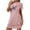 Pink, variant on Wancir Women's Plus Size Short Nightdress Butterfly Print Round Neck for Home Lounge