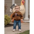 thumbnail image 3 of Miaouyo Kids Baby Girls Boys Thanksgiving Sweater 9 12 18 24 Months 2T 3T 4T 5T Turkey Letter Embroidery Round Neck Pullover Knitwear, 3 of 9