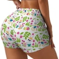 thumbnail image 1 of Balery Happy Easter Pantalones cortos de entrenamiento estampados para mujer, sin costuras, ajustados, para gimnasio, yoga, correr, deportes, ejercicio activo, fitness.-XX-Large, 1 of 8