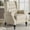 Beige-Wing Back, variant on Jocisland Wingback Recliner Chair for Living Room,High Back and Thick Armrest,Fabric Light Beige