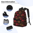 thumbnail image 5 of Picia Gold Glitter Heart Large Capacity Backpack Classic Style Backpack Casual Backpack Water-Resistant School Work Travel Outdoor Backpack, 5 of 8