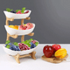 thumbnail image 4 of Frutero Cesta De Cocina Organizador De Frutas Rack 3 Niveles Xtellar blanco, 4 of 4
