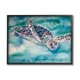 thumbnail image 3 of Stupell Industries Sea Turtle Swimming Ocean Water Reptile Watercolor Black Framed Art Print Wall Art, 20x16, by MB Cunningham, 3 of 5