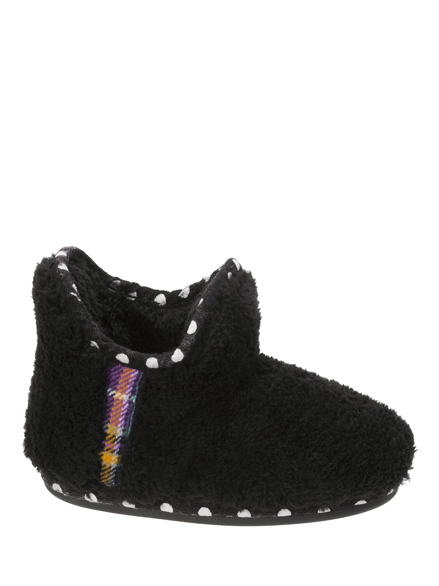 Dearfoams Kids Pile Bootie with Mixed Material Trim Slipper 