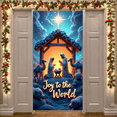 thumbnail image 5 of Sheep Star Christmas Banner Joy to the World Decorative Party Background, 5 of 9