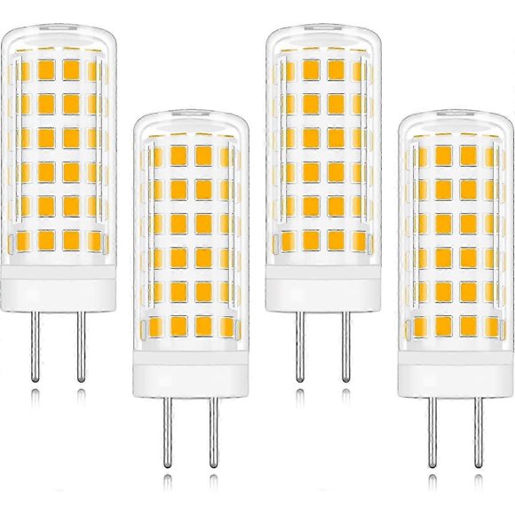 4 Pack 9W GY6.35 Base LED Bulb AC/DC 220V Warm White 3000K Equivalent to 9W Halogen Replacement Bulb [Energy Class A+]