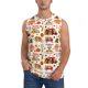 thumbnail image 1 of Fotbe Fall Farm Pumpkin Men's Camiseta sin Mangas Estampada para Hombres, Playera Casual para Gimnasio, Entrenamiento, Playa-Medium, 1 of 7