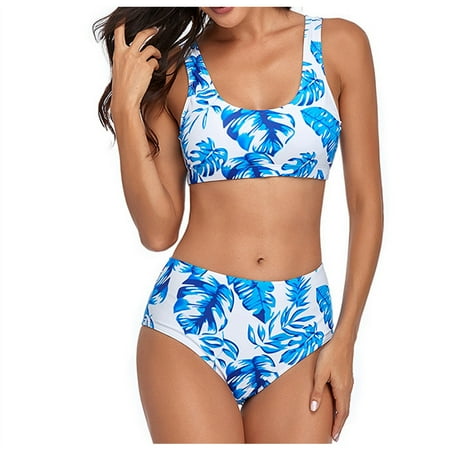 

ZHAGHMIN Blue Bathing Suit For Women Fashion Bikini Print High Split Tie-Dye Swimsuit Waist Women S Swimwears Tankinis Set Teen Girl Swimming Suits Sports Bra Swimsuit Top Womens Bathing Suit With S