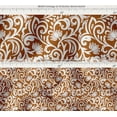 thumbnail image 4 of Soimoi Floral Print Waterproof Fabric | Outdoor Material By 10 Yard | Tear-Resistant, UV Safe | Great for Bags, Rainwear, Covers & Curtains, Awning Cover Cloth - Ochre, 4 of 7