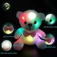 thumbnail image 4 of Toys for Boys and Girls 3-6 Years Cute LED Teddy Bear Panda Glowing in the Dark Stuffed Doll Colorful Flashing Light Bear Hug Plush Kid Toy Gift (without 2pcs AA Battery)-Pink, 4 of 6