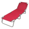 thumbnail image 1 of vidaXL Chaise Longue Pliante Acier Revêtu de Poudre Rouge, 1 of 4