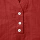 thumbnail image 4 of Vestidos Casuales Para Mujer, Blusas De Mujer De Moda Camisa de botones lisa de moda para mujer, blusa holgada con cuello en V para mujer, 4 of 6
