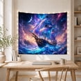 thumbnail image 5 of Sailing Ship and Celestial Portal Tapestry Wall Hanging, 5 of 7