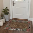 thumbnail image 6 of GENIMO 5'x7' Area Rug for Living Room, Machine Washable Non Slip Low Pile Rug for Bedroom Dining Room, Nature Inspired Animal Print, Earthy Brown, 6 of 6