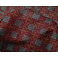 thumbnail image 4 of oneOone Silk Tabby Fabric Leaves & Geometric Block Print Fabric By Yard 42 Inch Wide, 4 of 4