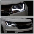 thumbnail image 2 of Spec-D Tuning Black LED Light Bar Projector Headlights Compatible with 2015-2022 Chevy Colorado, Left + Right Pair Headlamps Assembly, 2 of 5