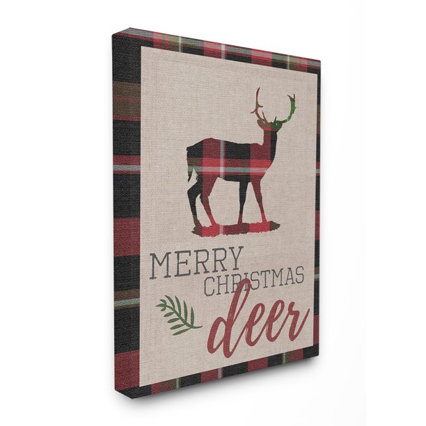 The Stupell Home Decor Collection Merry Christmas Deer Oversized