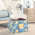 thumbnail image 5 of WOBOGO Cute Lion Large Collapsible Storage Box Flip Lid Fabric Decorative Organizer Container Basket with Handles 16.5×12.6×11.8in, 5 of 7