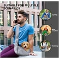 thumbnail image 7 of Dog and Cat Sling Carrier - Reversible Puppy Carrier Purse with Storage Pocket, Hand-Free Dog Sling Carrier for Carry Small Dogs and Cats Gray, 7 of 7